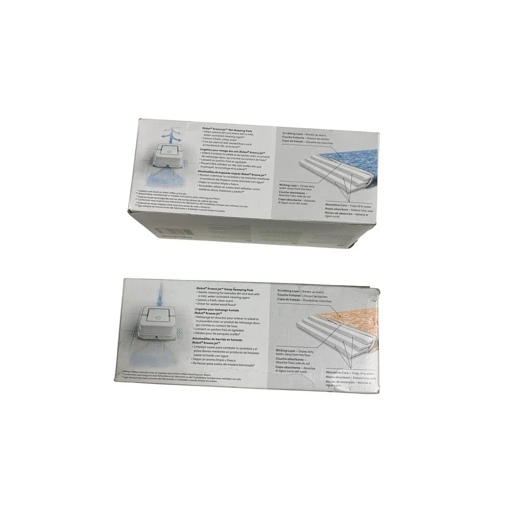 Braava Jet Wet Mop Damp Sweep iRobot Cleaning Pads Blue 10 Pads Wood Tile Stone